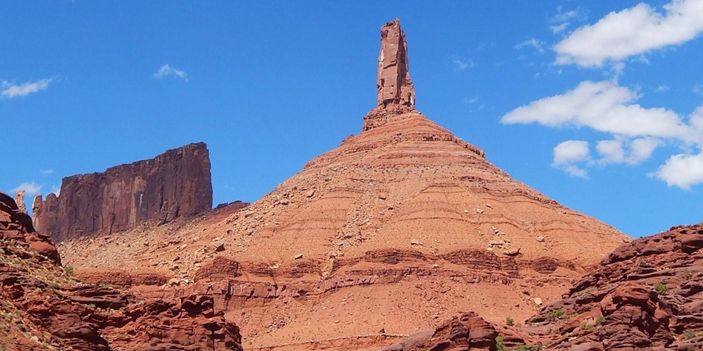 The unique rock formation in Utah called castleton tower
