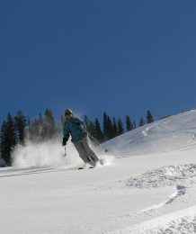 Skiing Utah backcountry powder - Wasatch backcountry ski tour