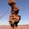 Moab rock climbing ancient art